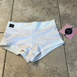 Kandi Kouture White Dance Briefs NWT CL Bootie Shorts